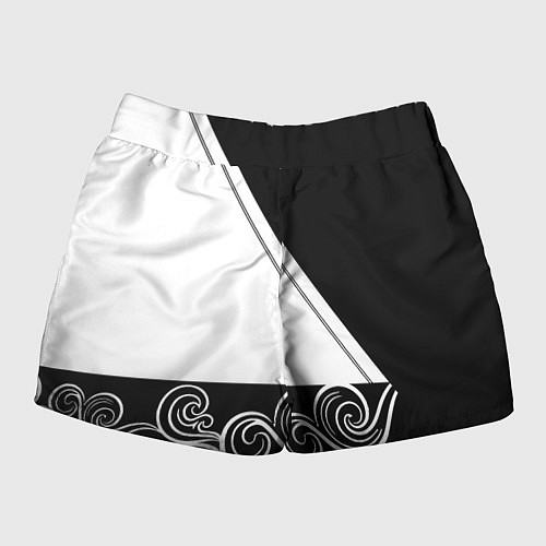 Женские шорты Ювентус геометрия полосы текстура / 3D-принт – фото 2