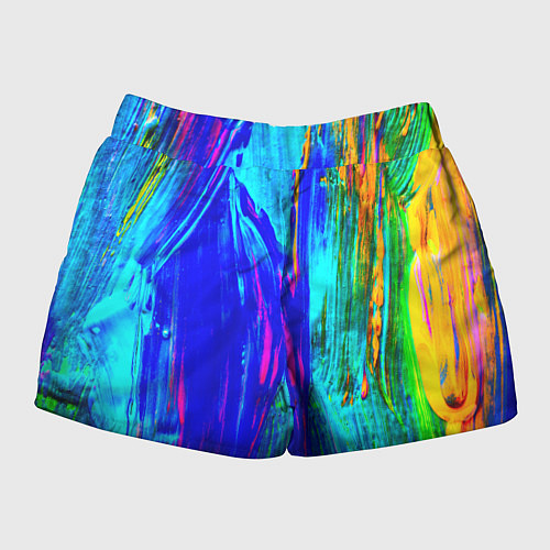 Женские шорты Разводы красок / 3D-принт – фото 2