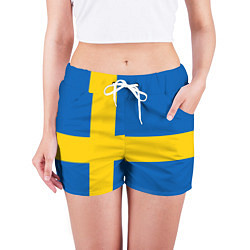 Шорты женские Швеция, цвет: 3D-принт — фото 2