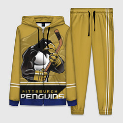 Женский 3D-костюм Pittsburgh Penguins цвета 3D-синий — фото 1
