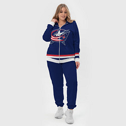 Женский 3D-костюм Columbus Blue Jackets, цвет: 3D-белый — фото 2