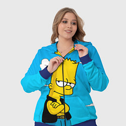Женский 3D-костюм Задумчивый Барт, цвет: 3D-синий — фото 2
