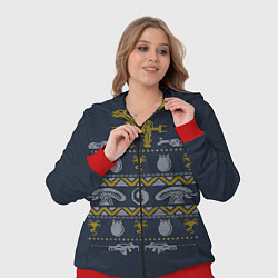 Женский 3D-костюм Новогодний свитер Чужой, цвет: 3D-красный — фото 2