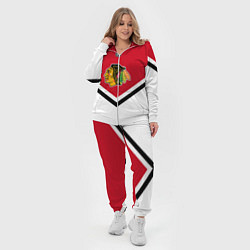 Женский 3D-костюм NHL: Chicago Blackhawks, цвет: 3D-белый — фото 2