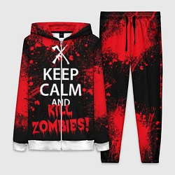 Женский 3D-костюм Keep Calm & Kill Zombies, цвет: 3D-белый