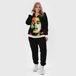 Женский 3D-костюм Боб Марли: фан-арт, цвет: 3D-белый — фото 2