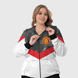 Женский 3D-костюм Man United FC: Grey Polygons, цвет: 3D-черный — фото 2