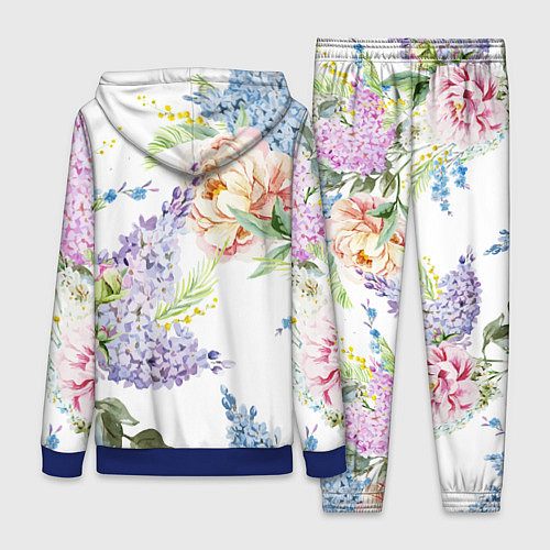 Женский костюм Сирень и Пионы / 3D-Синий – фото 2