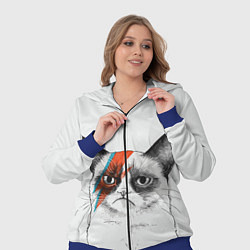 Женский 3D-костюм David Bowie: Grumpy cat, цвет: 3D-синий — фото 2