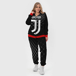 Женский 3D-костюм FC Juventus: Black Lines, цвет: 3D-красный — фото 2