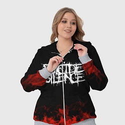 Женский 3D-костюм Suicide Silence: Red Flame, цвет: 3D-меланж — фото 2