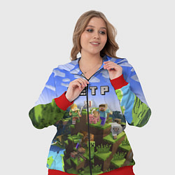 Женский 3D-костюм Майнкрафт: Пётр, цвет: 3D-красный — фото 2