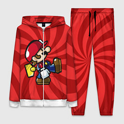 Женский 3D-костюм Super Mario: Red Illusion, цвет: 3D-белый