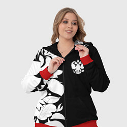 Женский 3D-костюм Russia: B&W Floral, цвет: 3D-красный — фото 2