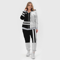 Женский 3D-костюм Infiniti: B&W Lines, цвет: 3D-меланж — фото 2