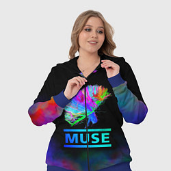 Женский 3D-костюм Muse: Neon Flower, цвет: 3D-синий — фото 2