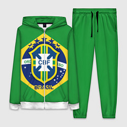 Женский 3D-костюм CBF Brazil, цвет: 3D-белый