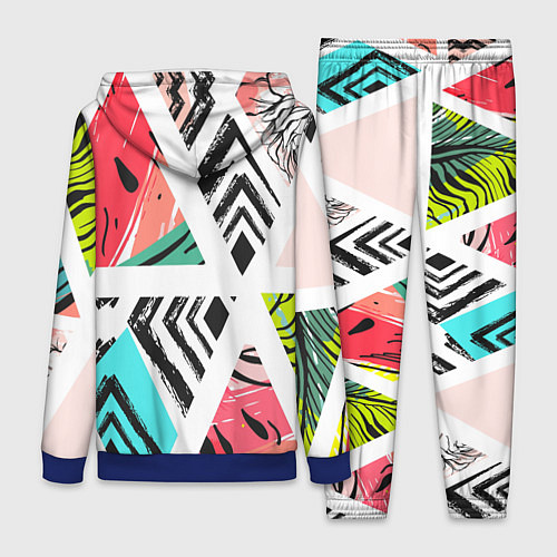 Женский костюм Тропическое ассорти / 3D-Синий – фото 2