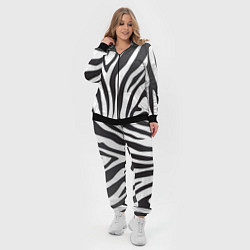 Женский 3D-костюм Африканская зебра, цвет: 3D-черный — фото 2