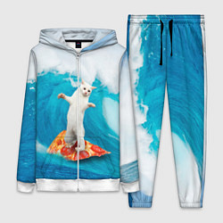 Женский 3D-костюм Кот-серфер, цвет: 3D-белый