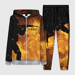 Женский 3D-костюм CS:GO Dark Fire, цвет: 3D-меланж