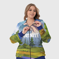 Женский 3D-костюм Fortnite: Forest View, цвет: 3D-синий — фото 2