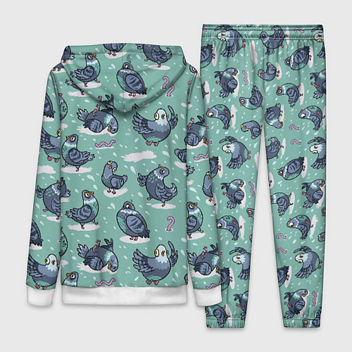 Женский костюм Голуби и червяки / 3D-Белый – фото 2