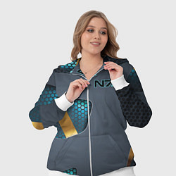 Женский 3D-костюм Mass Effect N7, цвет: 3D-белый — фото 2