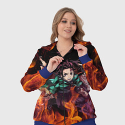 Женский 3D-костюм KIMETSU NO YAIBA, цвет: 3D-синий — фото 2