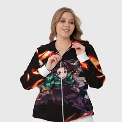 Женский 3D-костюм KIMETSU NO YAIBA, цвет: 3D-белый — фото 2