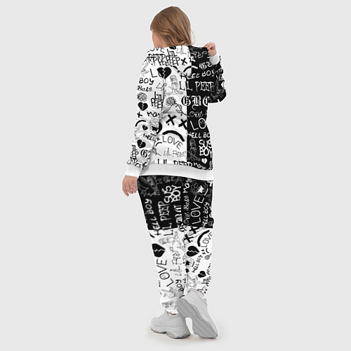 Женский костюм LIL PEEP LOGOBOMBING / 3D-Белый – фото 5