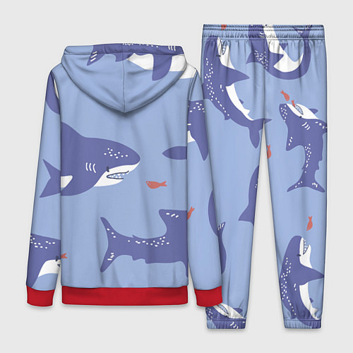 Женский костюм Акулий косяк / 3D-Красный – фото 2