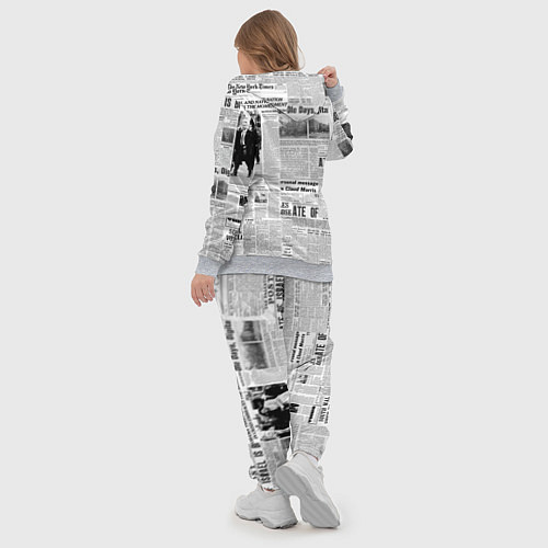 Женский костюм Газета Newspaper / 3D-Меланж – фото 5