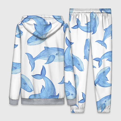 Женский костюм Косяк китов / 3D-Меланж – фото 2