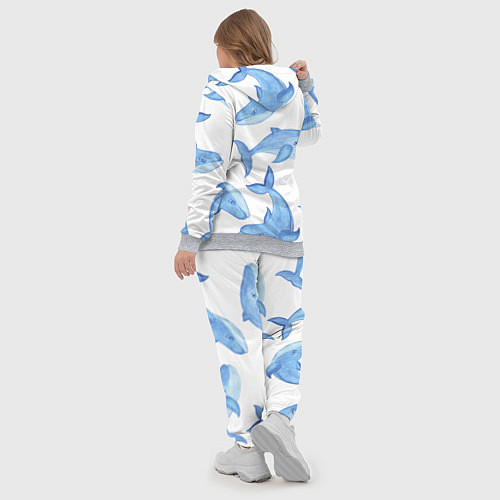 Женский костюм Косяк китов / 3D-Меланж – фото 5
