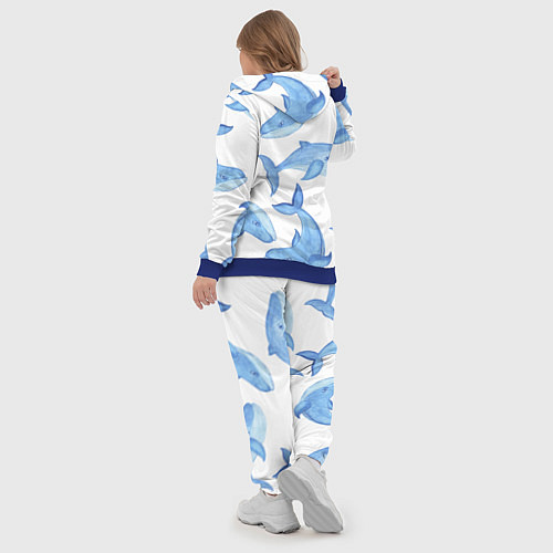 Женский костюм Косяк китов / 3D-Синий – фото 5
