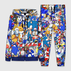 Женский 3D-костюм SONIC PATTERN, цвет: 3D-синий