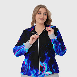 Женский 3D-костюм СИНИЙ ОГОНЬ ГЛИТЧ, цвет: 3D-меланж — фото 2