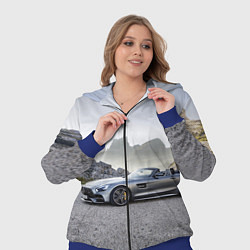 Женский 3D-костюм Mercedes V8 Biturbo, цвет: 3D-синий — фото 2