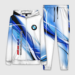 Женский 3D-костюм BMW волны - blue-white, цвет: 3D-белый