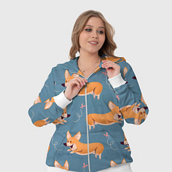 Женский 3D-костюм Корги с бабочкой, цвет: 3D-белый — фото 2