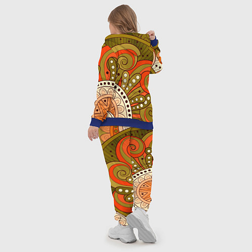 Женский костюм Детский оранжево-болотный / 3D-Синий – фото 5