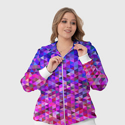 Женский 3D-костюм Треугольники мозаика пиксели, цвет: 3D-белый — фото 2