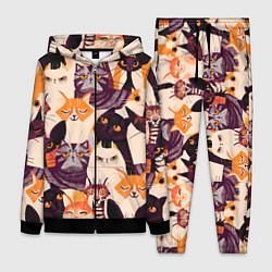 Женский 3D-костюм КОТИКИ, цвет: 3D-черный