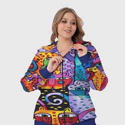 Женский 3D-костюм КОТЯТА ЖИВОПИСЬ, цвет: 3D-синий — фото 2