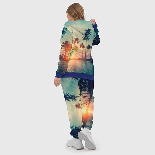 Женский костюм Пальмы / 3D-Синий – фото 5