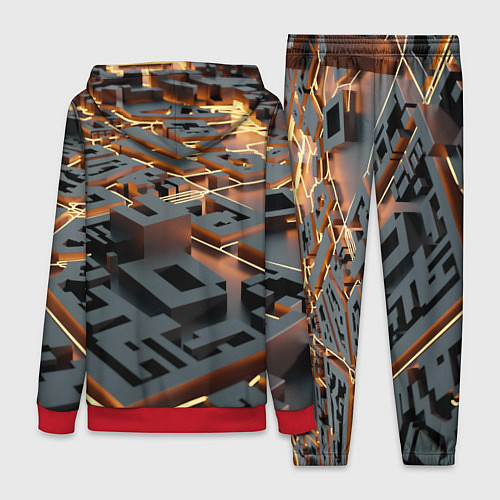 Женский костюм 3D абстрактная схема / 3D-Красный – фото 2