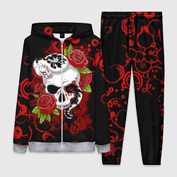 Женский 3D-костюм Череп и змея, цвет: 3D-меланж