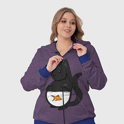 Женский 3D-костюм Довольный кот, цвет: 3D-синий — фото 2