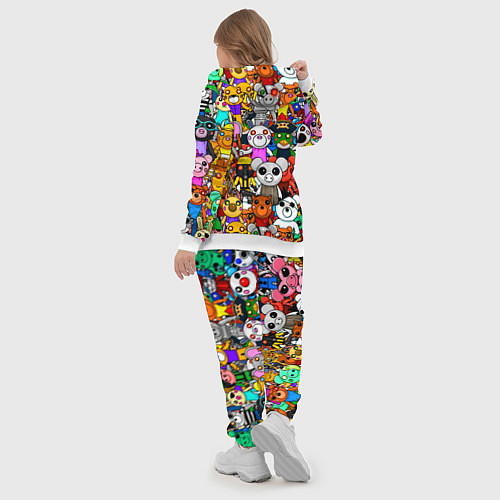 Женский костюм ROBLOX PIGGY / 3D-Белый – фото 5